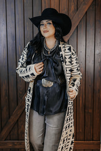 Beula Has Style Sheer Tie Top