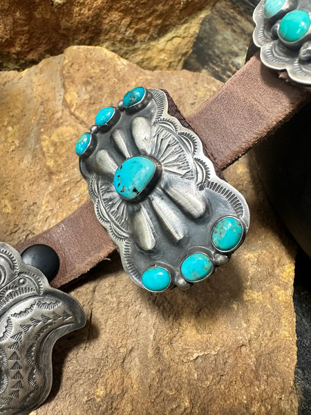 Dan Morgan Turquoise Concho Belt
