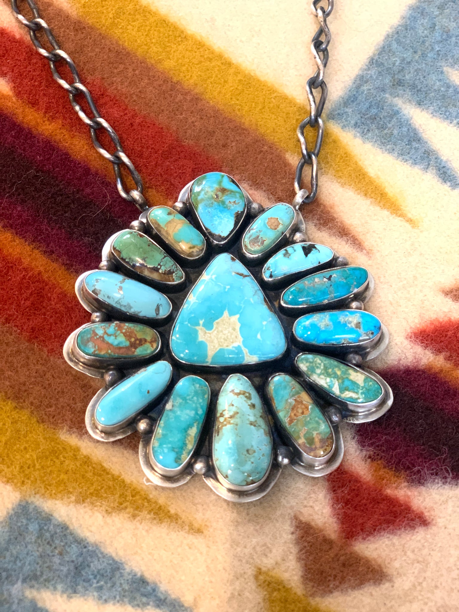 Make A Statement Turquoise/Sterling Necklace