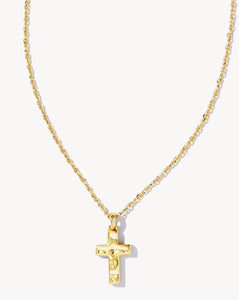 Kendra Scott Cross Pendant Necklace in Silver & Gold