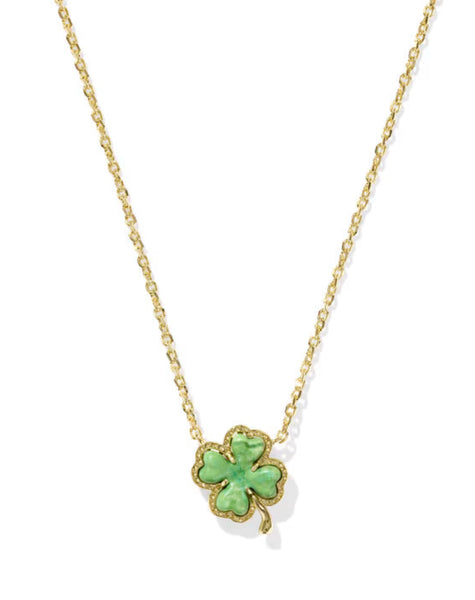 Kendra Scott Clover Gold Short Pendant Necklace