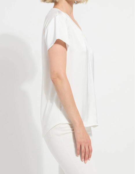 Lysse Saori V-Neck Mix Media Top