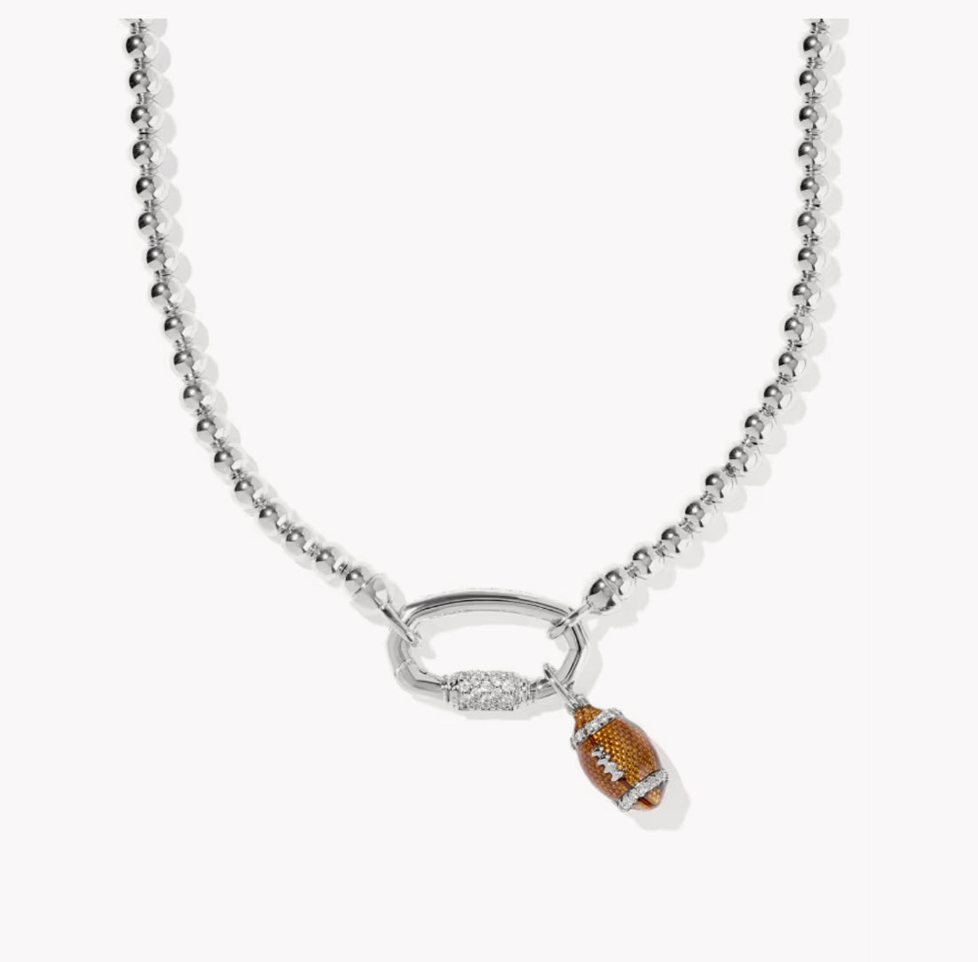 Kendra Scott Football Metal Stand Necklace in Gold & Silver