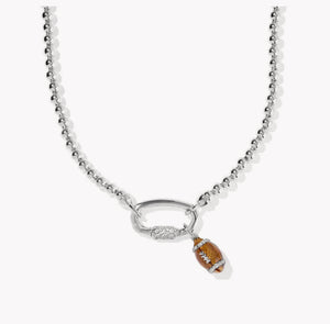 Kendra Scott Football Metal Stand Necklace in Gold & Silver
