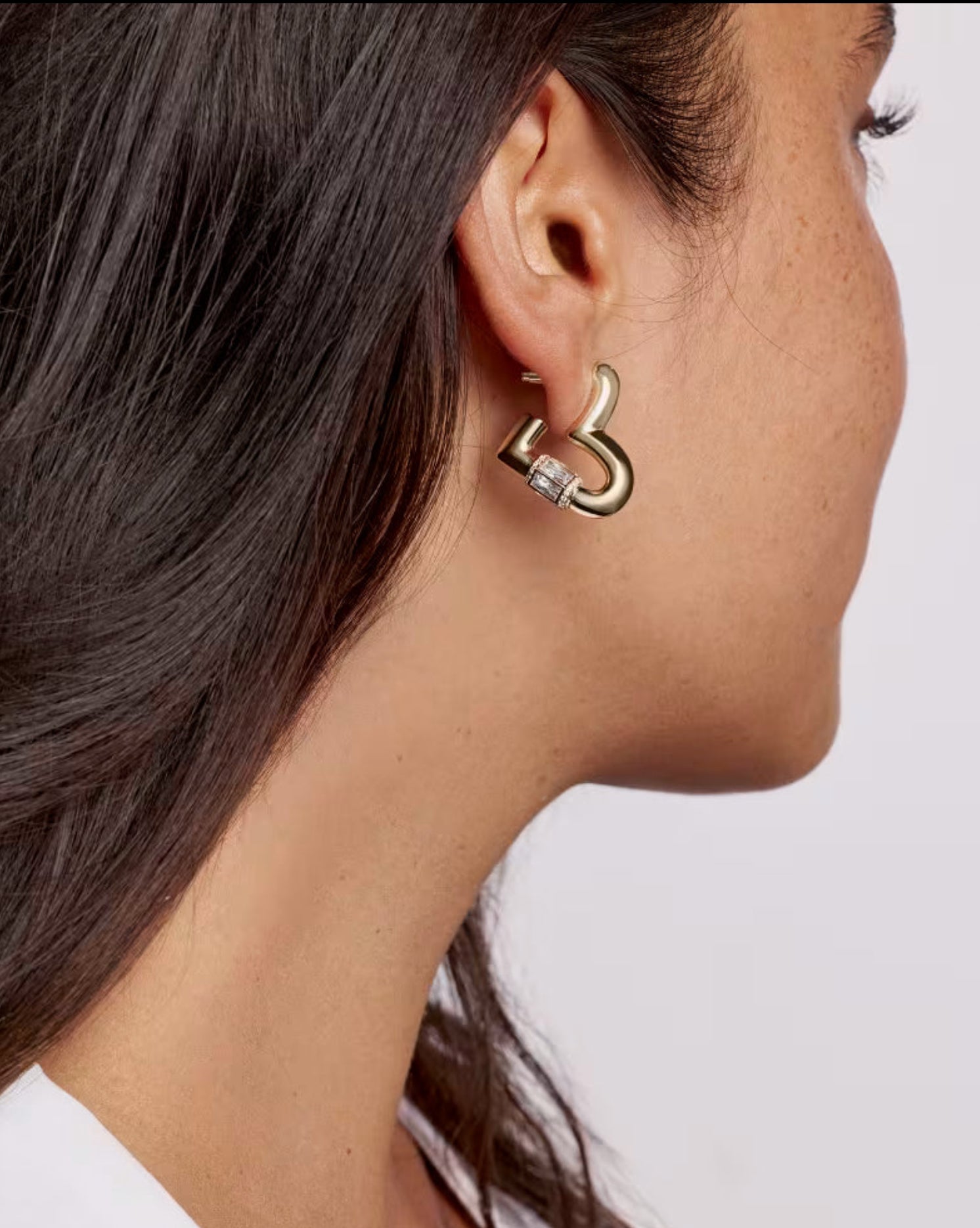 Kendra Scott Emery Heart Gold Hoop Earrings