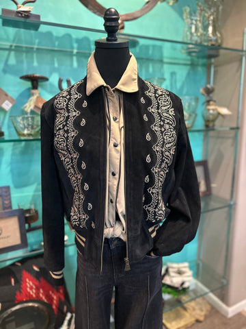 Western & Co Bandana Embroidered Bomber Jacket