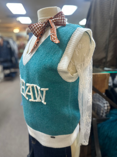 Lucky & Blessed Yeehaw Knit Sweater Vest