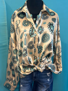 The Turquoise Cluster Blouse