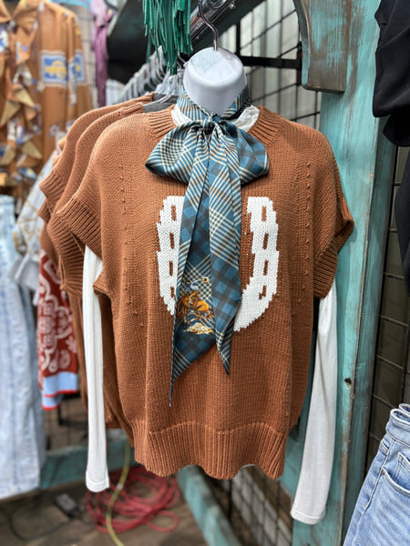 Horseshoe Short Sleeve Sweater