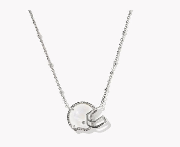 Football Helmet Gold Short Pendant Necklace