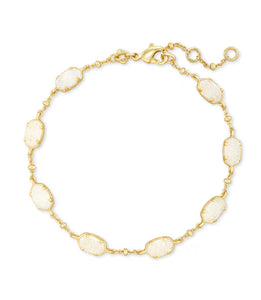 Kendra Scott Emilie Gold Chain Bracelet in Iridescent Drusy