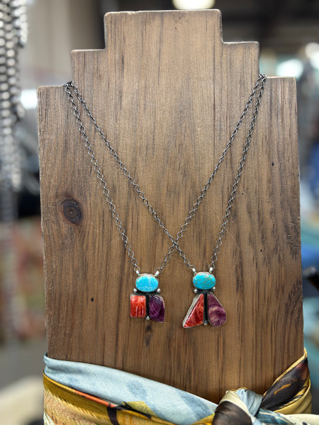 3 Stone Multi Necklace