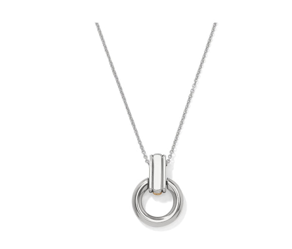 Mosaic Two Tone Link Ring Necklace