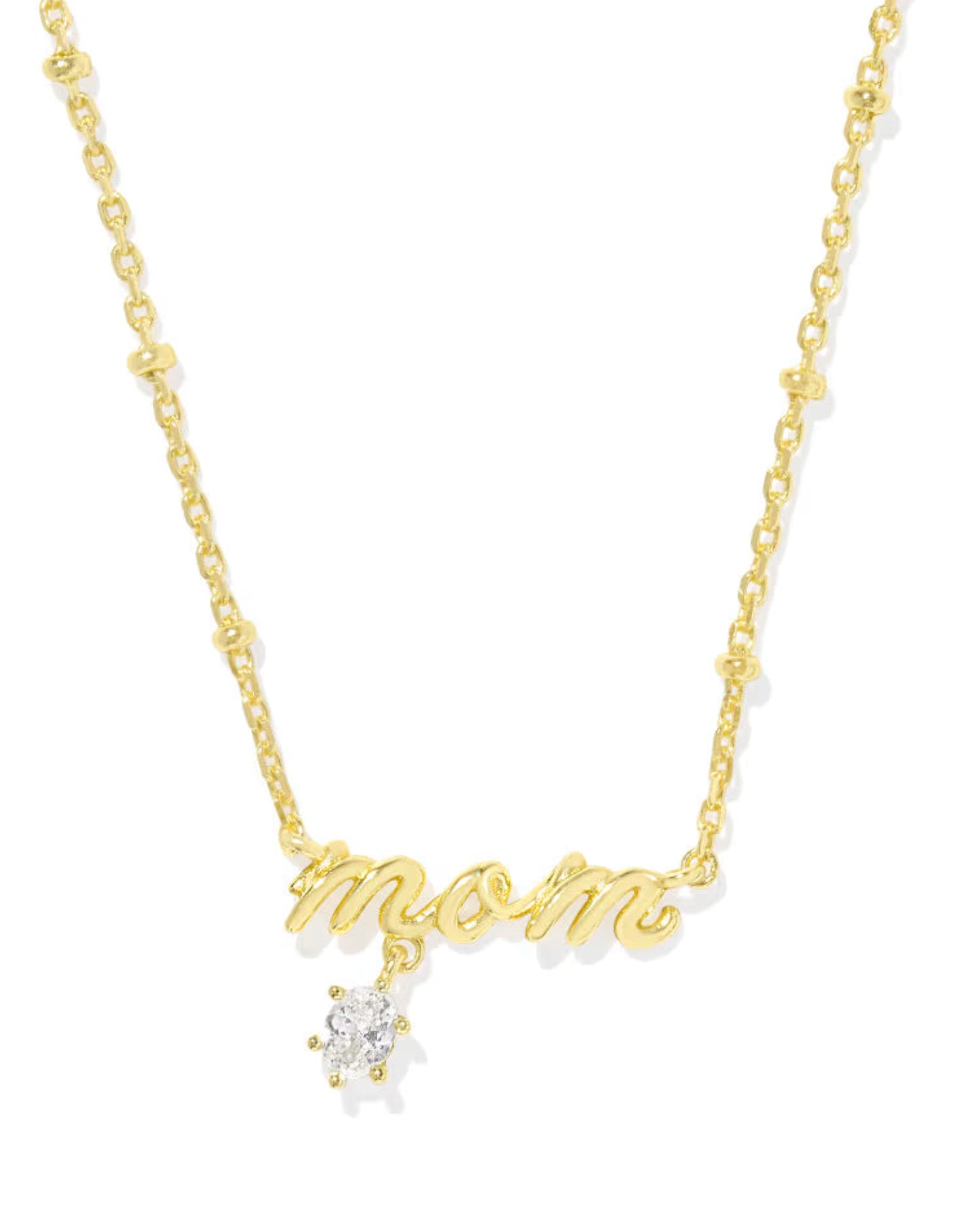 Kendra Scott Mom Crystal Gold Necklace
