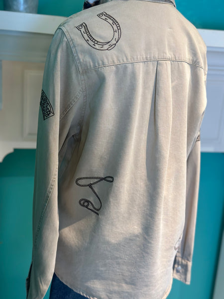 Cowboy Western Embroidery Shirt