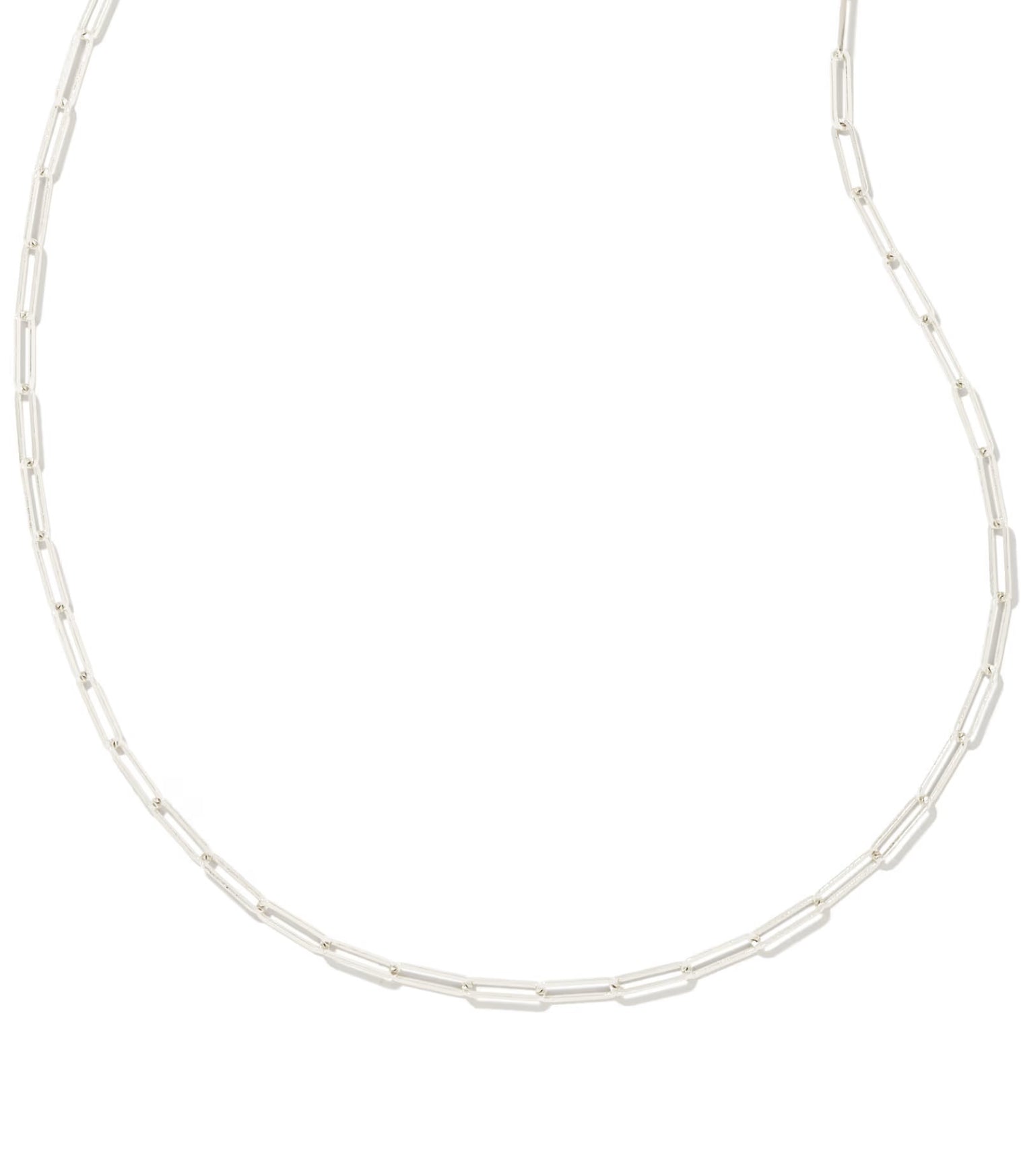 Kendra Scott Courtney Paperclip Necklace in Silver