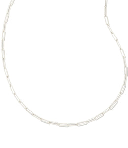 Kendra Scott Courtney Paperclip Necklace in Silver