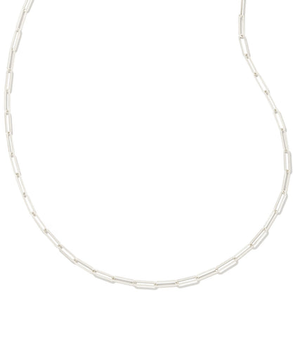 Kendra Scott Courtney Paperclip Necklace in Silver