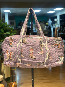 Ida Mae Thunderbird Boots Purple Quilted Weekender Duffle