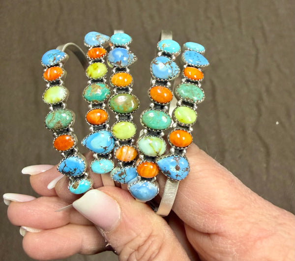 Multi Stone Cuff Bracelet