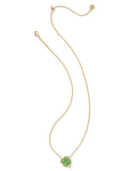 Kendra Scott Clover Gold Short Pendant Necklace