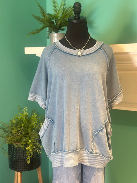 The Pocket Detail Mineral Wash Top