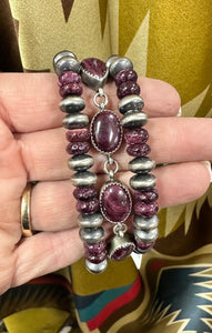 SLL Stretch Spiny Oyster/Navajo Pearl Bracelet