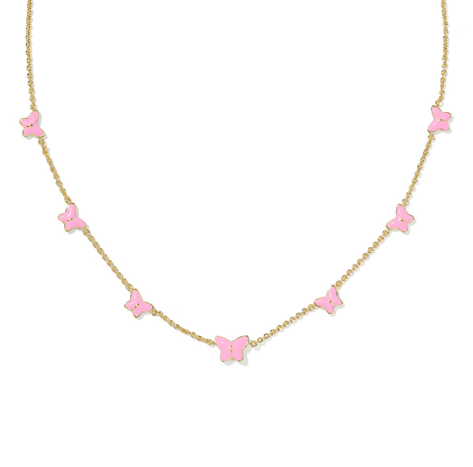 Kendra Scott Lillia Butterfly Pink Enamel in Gold & Silver