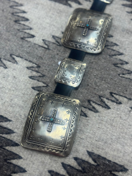 Cross Paths W/Turquoise Concho Belt