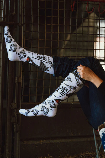 Lucky Chuck Cactus Alley Broke Ass Ranch Socks
