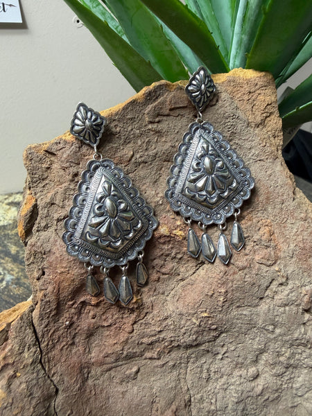 ALZ Terry Charlie Stamped Post Earrings