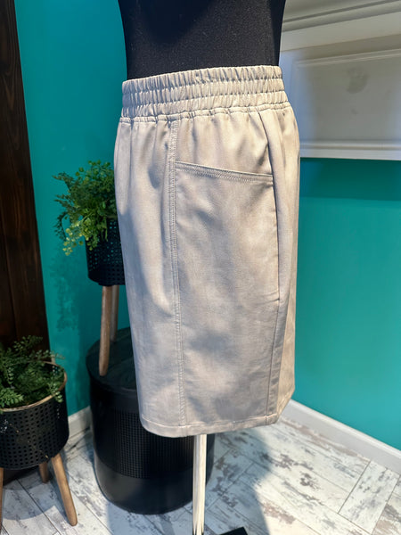 Esqualo Sporty Faux Leather Skirt