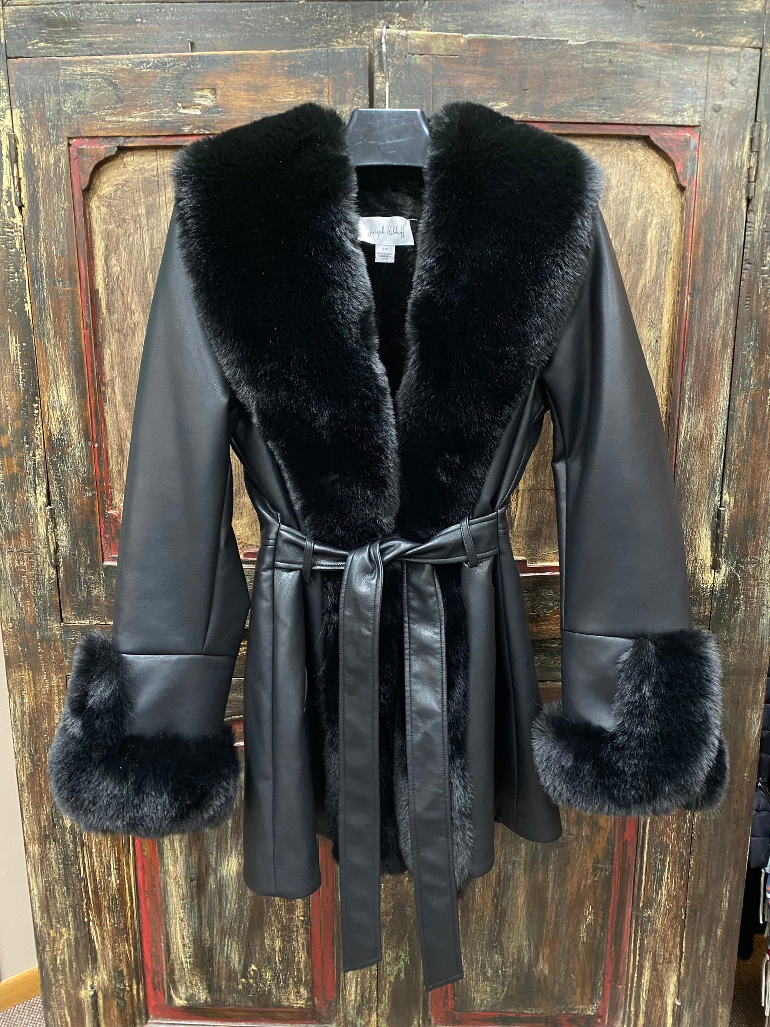 Joseph Ribkoff Faux Leather Jacket