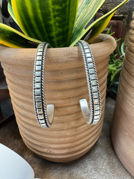 AZT Sterling Silver Stacker Cuff