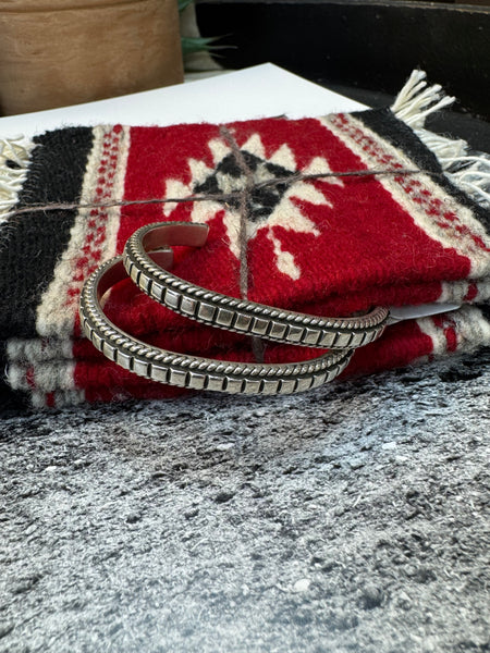 AZT Sterling Silver Stacker Cuff