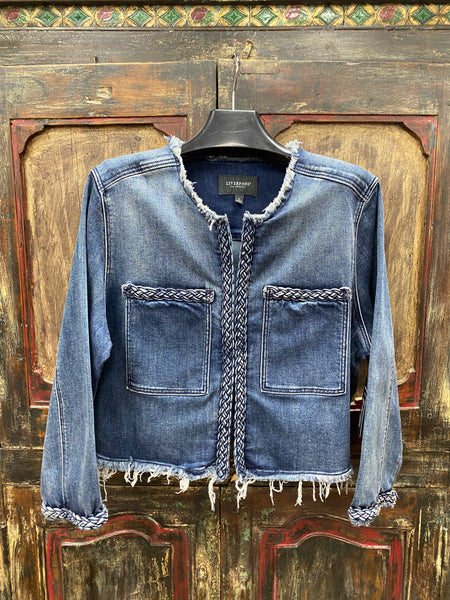Liverpool Denim Jacket with Braid Detail