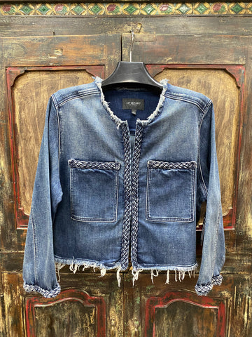 Liverpool Denim Jacket with Braid Detail