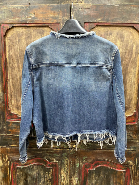 Liverpool Denim Jacket with Braid Detail