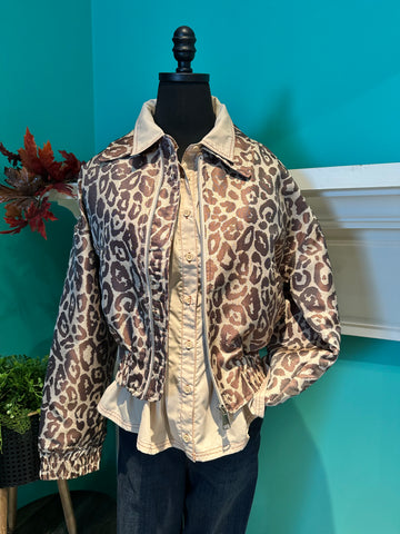 EE:some The Leopard Bomber Jacket