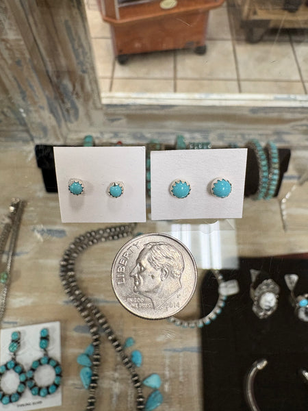 ALZ Mini Turquoise Post Earring
