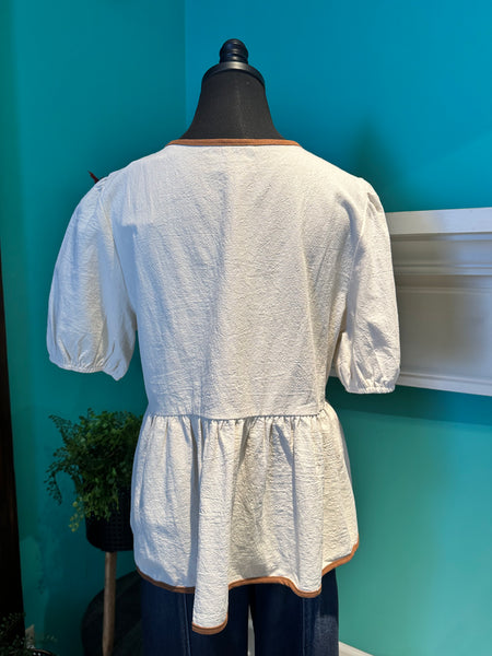 Rosa Clothing Tie Front Top
