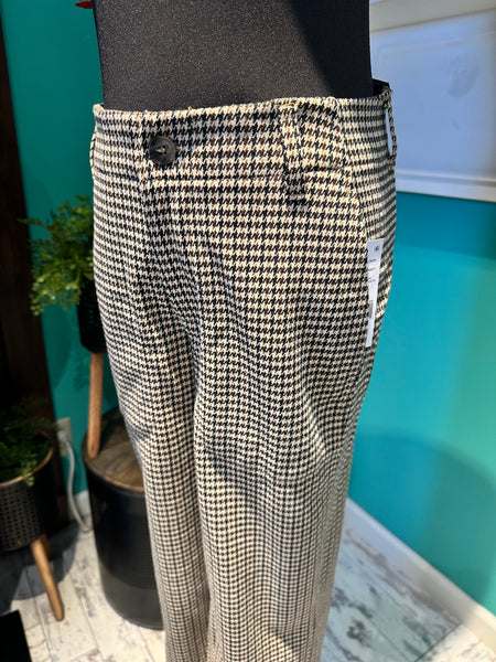 Liverpool Utility Crop Houndstooth Pant