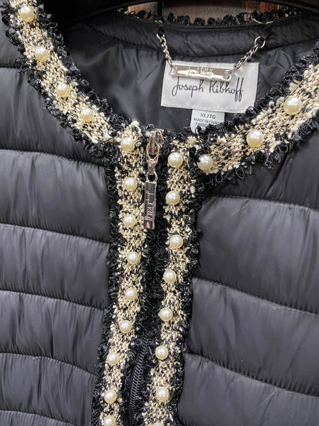Joseph Ribkoff Quilted Pearl Trim Jacket