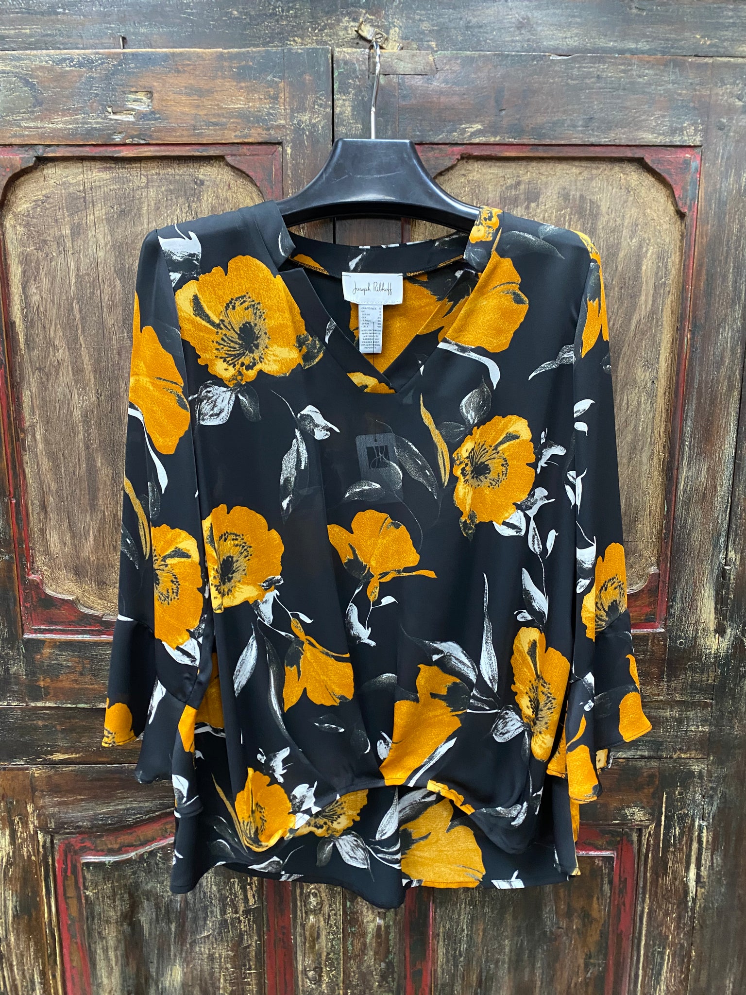 Joseph Ribkoff Floral Hi Lo Top