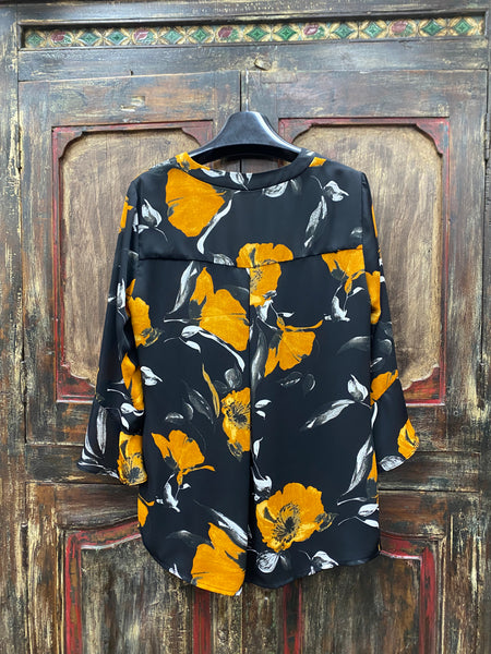 Joseph Ribkoff Floral Hi Lo Top