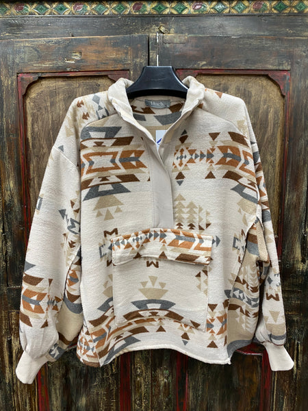 Blue B Aztec Jacquard Pullover