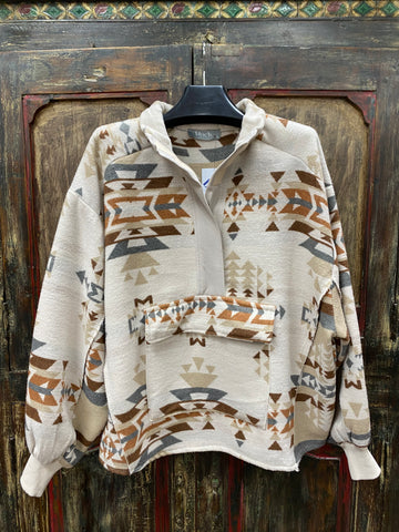 Blue B Aztec Jacquard Pullover