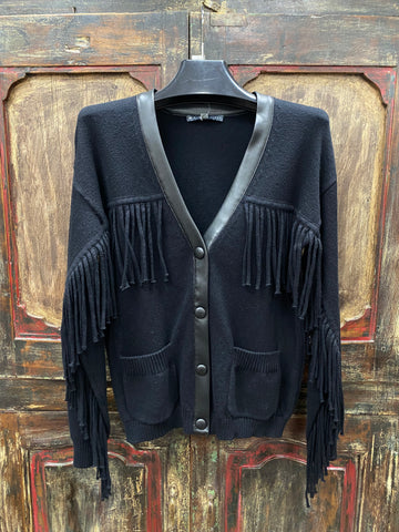 Elliott Lauren Cardigan With Fringe