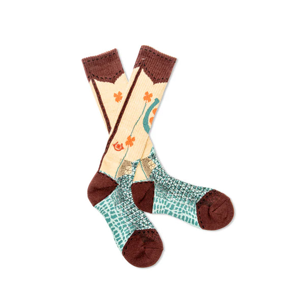 Lucky Chuck - Luck Shit Kickers Tan/Brown Socks