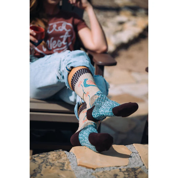 Lucky Chuck - Luck Shit Kickers Tan/Brown Socks